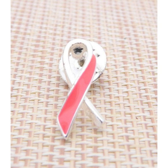 NRT Jewelry - NRT Pink Silver Tone Breast Cancer Awareness Ribbo